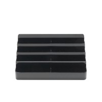 Deflecto Desktop Business Card Holder 400 Cards Capacity Black 70804