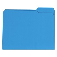 Universal 16161 Colored File Folders 13 Cut Assorted Twoply Top Tab Letter Blue Box Of 100