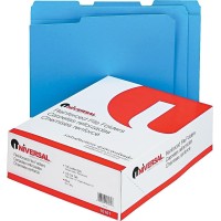 Universal 16161 Colored File Folders 13 Cut Assorted Twoply Top Tab Letter Blue Box Of 100