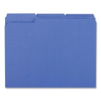 Universal 16161 Colored File Folders 13 Cut Assorted Twoply Top Tab Letter Blue Box Of 100