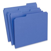 Universal 16161 Colored File Folders 13 Cut Assorted Twoply Top Tab Letter Blue Box Of 100