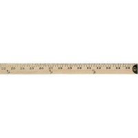 Westcott 10425 Wooden Yardstick With Brass Ends And Hang Holes Clear Lacquer Finish