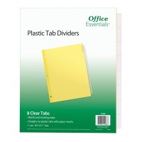 Office Essentials 11468 Plastic Insertable Dividers 8Tab Letter