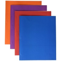 Bazic 2Pocket Portfolio Folder With 3Prong Fastener For School Home Or Office Color May Vary