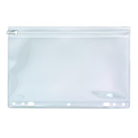 Advantus Zipall Pocket For Ring Binders 6 X 95 Inches Frosted Seethrough Ang51