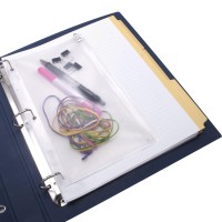 Advantus Zipall Pocket For Ring Binders 6 X 95 Inches Frosted Seethrough Ang51