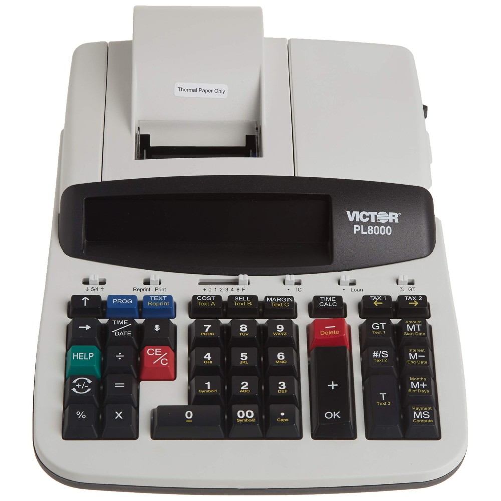 Victor Technology Pl8000 Thermal Printing Calculator Prompt Logic Help Key 80 Lines Per Second