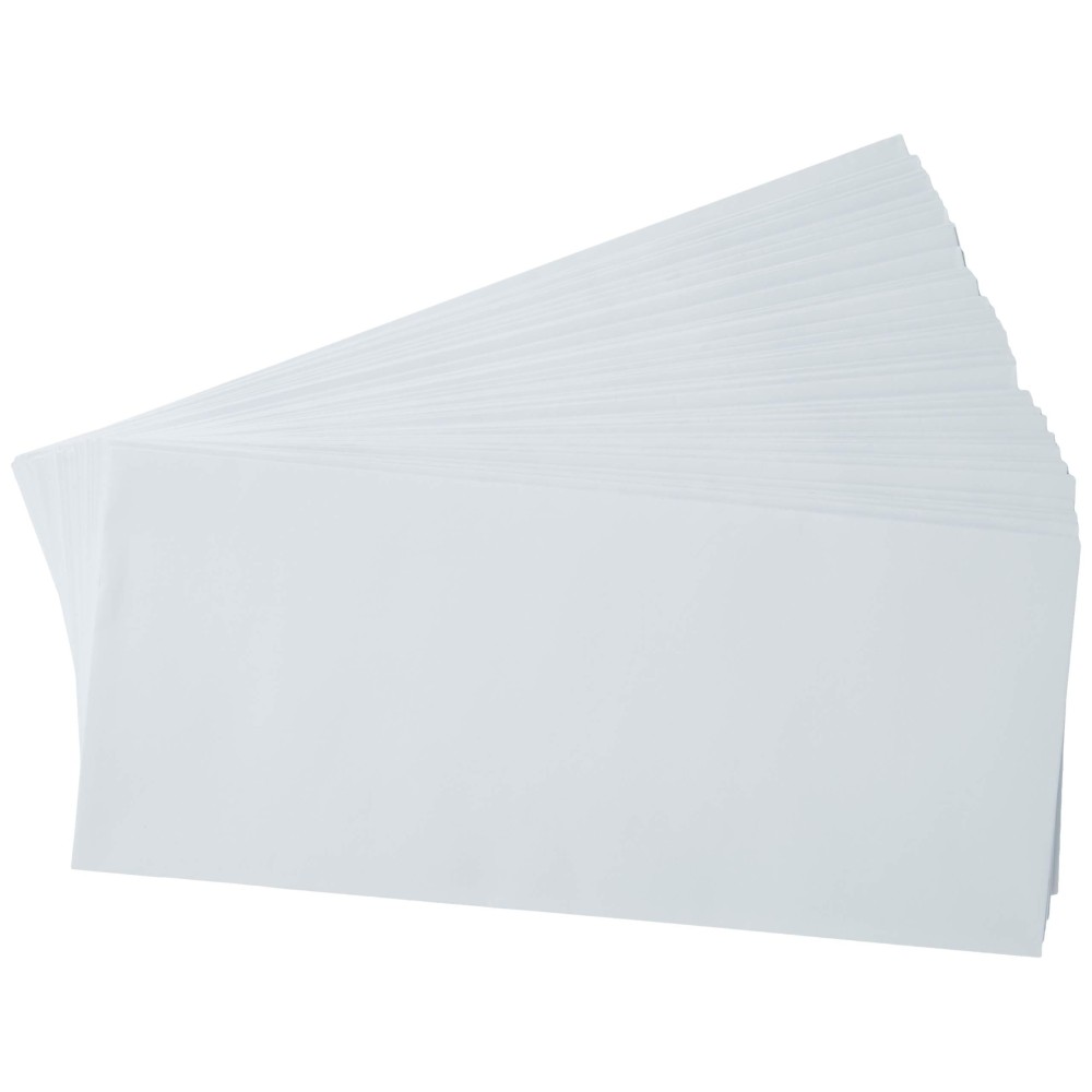 Top Flight 10 Boxed Envelopes Strip And Seal Closure 4125 X 95 Inches White 50 Envelopes Per Box