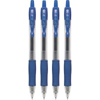 Pilot G2 Retractable Premium Gel Ink Roller Ball Pens Extra Fine Point 4Pack Blue Ink 31056