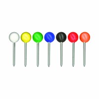 Advantus Medium Head Map Tacks 38Inch Shank 316Inch Head Box Of 250 Colors May Vary Mta250