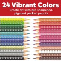 Fabercastell Grip Colored Ecopencils 24 Pack Colored Pencils Presharpened