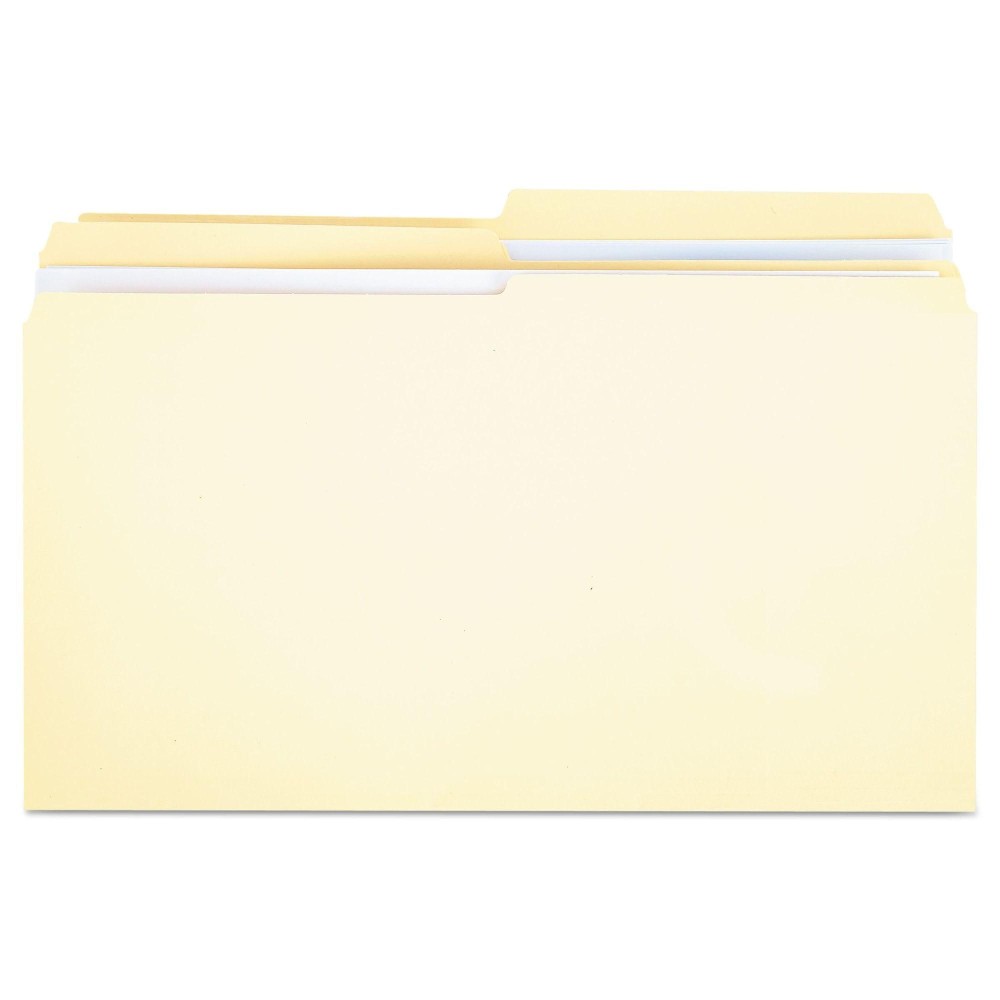 Universal Doubleply Top Tab Manila File Folders 12Cut Tabs Assorted Legal Size 075 Expansion Manila 100Box