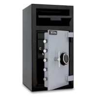 Mesa Safe Company Model Mfl2714E-Ilk Depository Safe With Electronic Lock And Inner Locker  Two Tone Gray