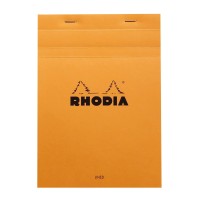 Rhodia Classic French Paper Pads Ruled With Margin 6 In X 8 14 In Orange 16600C