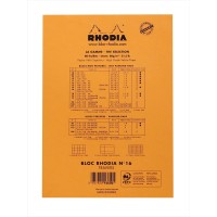 Rhodia Classic French Paper Pads Ruled With Margin 6 In X 8 14 In Orange 16600C