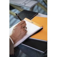 Rhodia Classic French Paper Pads Ruled With Margin 6 In X 8 14 In Orange 16600C