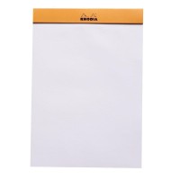 Rhodia Notepad No16 A5 Plain Blank Orange