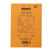 Rhodia Notepad No16 A5 Plain Blank Orange