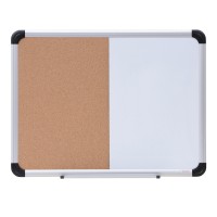 Universal Unv43742 24 In X 18 In Melamine Corkdry Erase Board Tanwhite Surface Aluminumplastic Frame