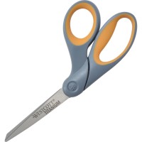 Westcott Titanium Bonded 8 Bent Shears 350 Cutting Length 8 Overall Length Bentleftright Titanium Bent Tip Gray