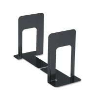 Universal Unv54091 578 In X 825 In X 9 In Heavy Gauge Steel Standard Economy Bookends Black 1 Pair