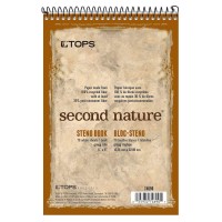 Tops Second Nature Spiral Steno Books Recycled 6 X 9 Inches Gregg Rule Tan Cover 70 Sheets Per Book 74690