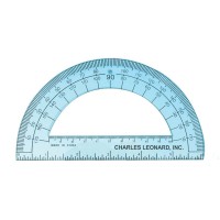 Charles Leonard Inc Protractor 6 Inch Open Center Clear Plastic 77106