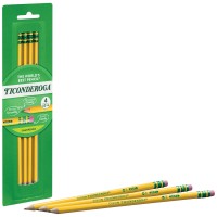 Ticonderoga Woodcased Pencils Presharpened 2 Hb Soft Yellow 4 Count