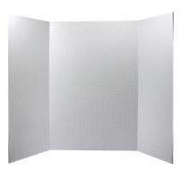 Carolina Pad Ghostline Trifold Foam Display Board 22 X 28 Inches 22 X 14 Inches Folded White 12080