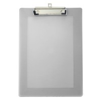 Officemate Plastic Clipboard Letter Size With Low Profile Clip Assorted Transparent Colors 83007