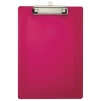 Officemate Plastic Clipboard Letter Size With Low Profile Clip Assorted Transparent Colors 83007