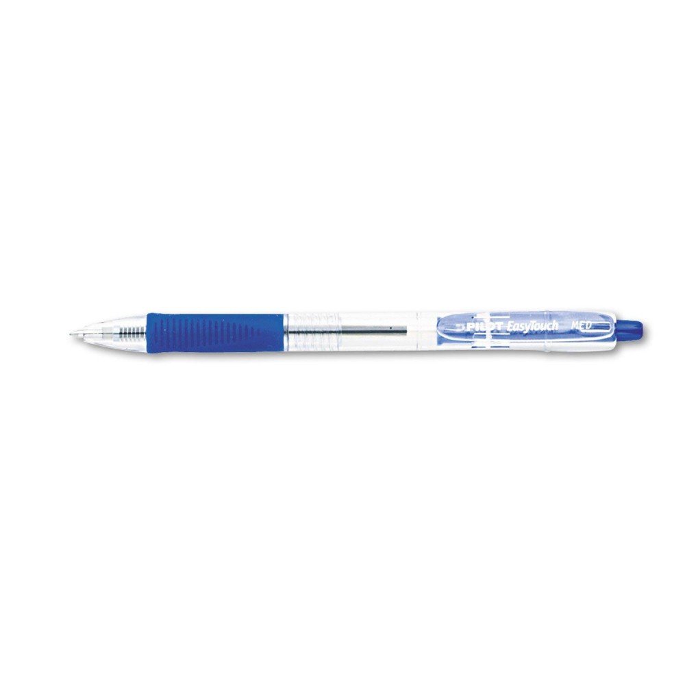 Pilot Easytouch Refillable Retractable Ballpoint Pens Medium Point Blue Ink 12Pack 32221