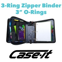 Caseit The Mighty Zip Tab Zipper Binder 3 Inch Orings 5 Color Tab Expanding File Folder Multiple Pockets 600 Sheet Cap