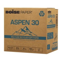 Boise Aspen 30 Recycled Multiuse Copy Paper 85 X 11 Letter Splox Speed Loading Reamless Easy Carry Box 92 Bright White