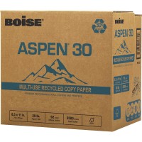 Boise Aspen 30 Recycled Multiuse Copy Paper 85 X 11 Letter Splox Speed Loading Reamless Easy Carry Box 92 Bright White