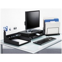 Fellowes Designer Suitestrade Organizer 7 Compartments 39 Height X 111 Width X 5 Depth Desktop Stackable Black