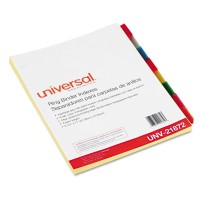 Universal 21872 Economical Insertable Index Multicolor Tabs 8Tab Letter Buff 6 Setspack