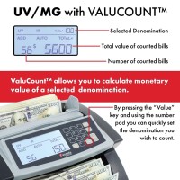 Cassida 5520 Uv Usa Money Counter With Valucount Uvir Counterfeit Detection Add And Batch Modes Large Lcd Display Fast