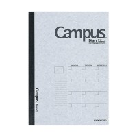 Kokuyo Campus Diary Free Schedule Monthly Appointments 83X58 A5 Size 24 Sheets48 Pages Gray Japan Import Nicf103N