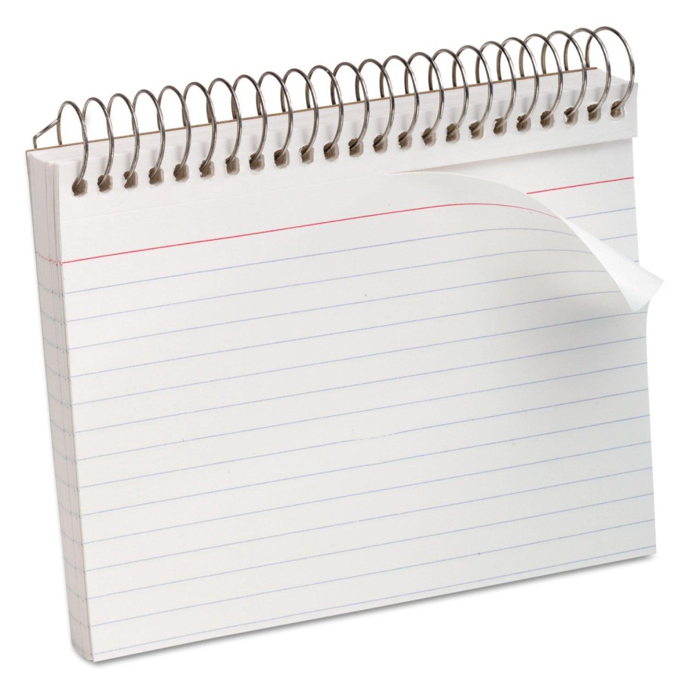 Oxford Spiral Index Cards Ruled 4 X 6 White 50Pack