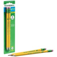 Ticonderoga My First Woodcased Pencils 2 Hb Soft Presharpened Yellow 2 Count