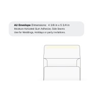 A2 Invitation Envelopes 4 38 X 5 34 60Lb Bright White 1000 Qty