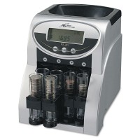 Royal Sovereign 2 Row Electric Coin Counter With Patented Antijam Technology And Digital Counting Display Fs2D Blksilver