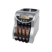 Royal Sovereign 2 Row Electric Coin Counter With Patented Antijam Technology And Digital Counting Display Fs2D Blksilver