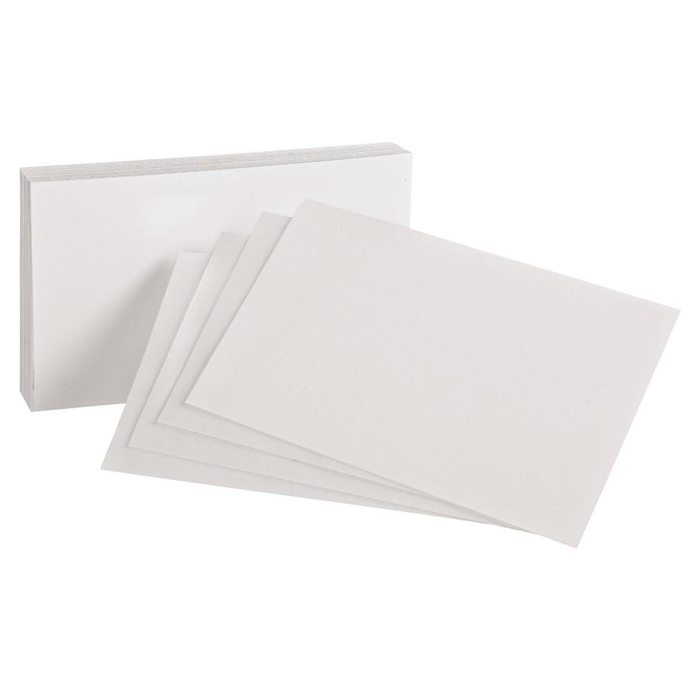 Oxford Blank Index Cards 4 X 6 White 100 Per Pack 40156Sp