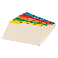 Oxford Index Card Guides With Laminated Tabs Alphabetical Az Assorted Colors 4 X 6 Size 25 Guides Per Set 4635