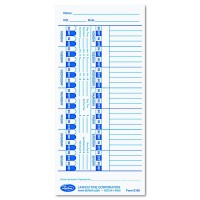 Lathem Time Universal Time Card White 100 Per Pack E100 4 X 9