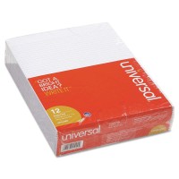 Universal Unv41000 50Sheet 85 In X 11 In Glue Top Pads Narrow Rule White 1 Dozen