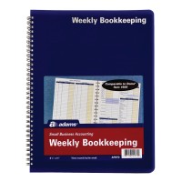 Adams Bookkeeping Record Book Weekly Format 85 X 11 Inches White Afr70