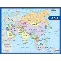 Teacher Created Resources Asia Map Chart Multi Color 7652